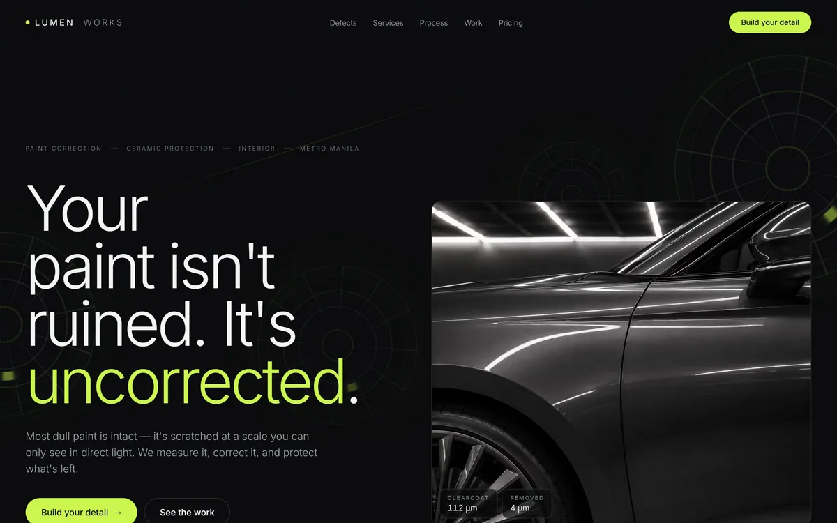 Lumen Works concept website