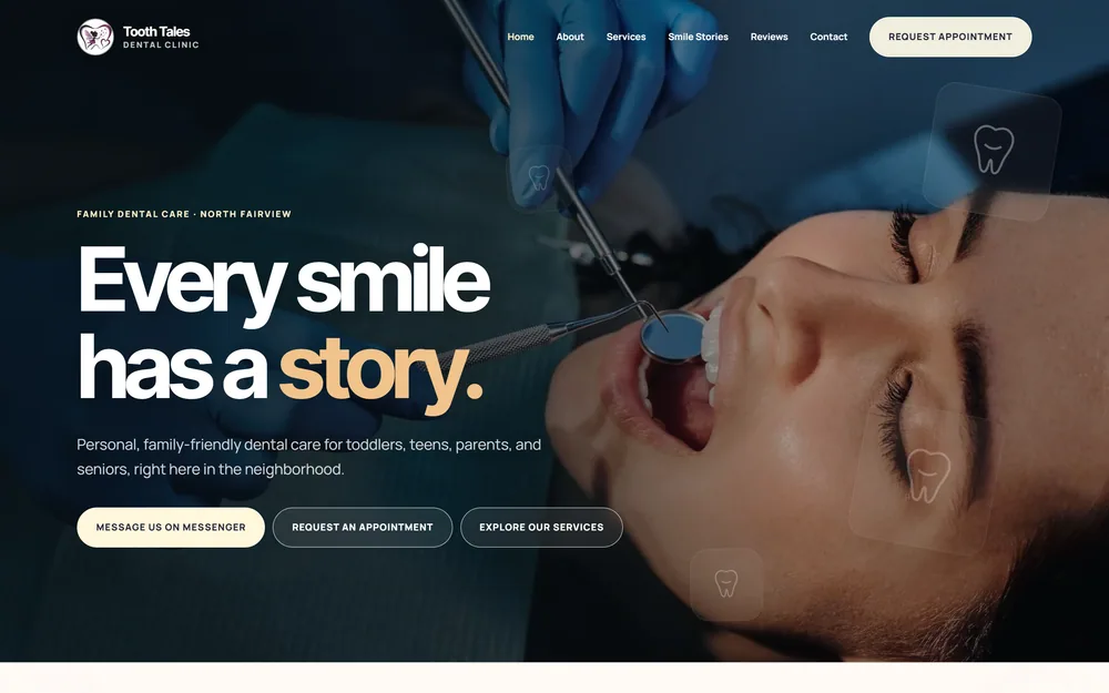 Tooth Tales Dental Clinic website
